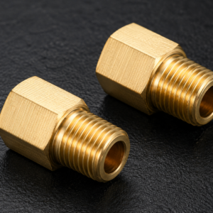1/8 NPT Male to 1/8 NPT Female Brass Hex Adapter