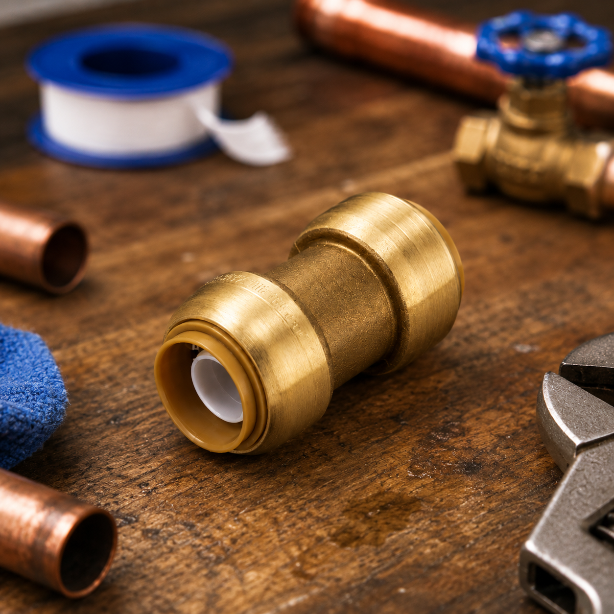 3/4 Inch Brass Push Coupling